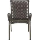 Conjunto5 Cadeira Cravo Area Varanda Jardim Ferro Fibra Tabaco