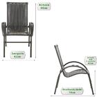 Conjunto5 Cadeira Cravo Area Varanda Jardim Ferro Fibra Tabaco