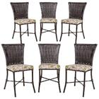 Conjunto6 Cadeiras Turquia Pedra Ferro A12 Fibra Trama Fechada