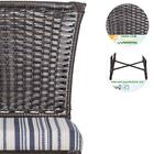 Conjunto6 Cadeiras Turquia Pedra Ferro A32 Fibra Trama Fechada