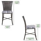 Conjunto6 Cadeiras Turquia Pedra Ferro A32 Fibra Trama Fechada