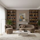 Conjunto 01 Poltrona + Sofá Curvo Orgânico Amsterdã Bouclê -