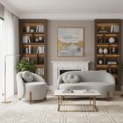 Conjunto 01 Poltrona + Sofá Curvo Orgânico Amsterdã Bouclê -