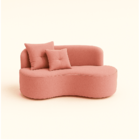 Conjunto 01 Poltrona + Sofá Curvo Orgânico Nature Gaia Veludo