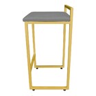 Conjunto 02 Banqueta Alta Industrial Pietra Suede Grafite Bas