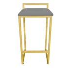 Conjunto 02 Banqueta Alta Industrial Pietra Suede Grafite Bas