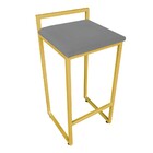 Conjunto 02 Banqueta Alta Industrial Pietra Suede Grafite Bas