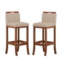 Conjunto 02 Banqueta Em Madeira Maciça Londres Baixa Ccs Inte