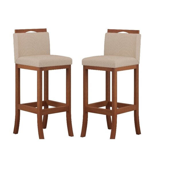 Conjunto 02 Banqueta Em Madeira Maciça Londres Baixa Ccs Inte