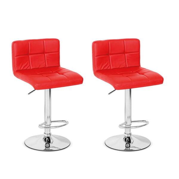 Conjunto 02 Banquetas Gomos Couro Pu Regulagem De Altura - Ve