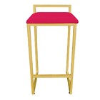 Conjunto 02 Banquetas Pietra Suede Base Dourado D'rossi - Ver