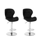 Conjunto 02 Banquetas Slim Couro Pu Regulagem De Altura - Pre