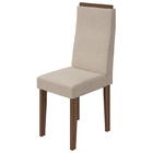 Conjunto 02 Cadeiras Dafne Lopas - Imbuia Naturale - Linho Ri