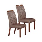 Conjunto 02 Cadeiras De Madeira Para Sala De Jantar Larissa F