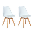 Conjunto 02 Cadeiras Eames Wood Leda Design - Branca