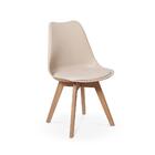 Conjunto 02 Cadeiras Eames Wood Leda Design - Nude