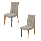 Conjunto 02 Cadeiras Odara Lopas - Rovere Naturale - Veludo N
