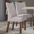 Conjunto 02 Cadeiras Para Sala De Jantar Vênus Imbuia Clean/l