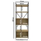 Conjunto 02 Estantes Alta 04 Portas 200x72cm Industrial Crome
