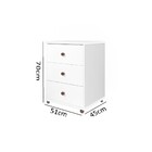 Conjunto 02 Mesa De Cabeceira 03 Gavetas E 01 Com Compartimen