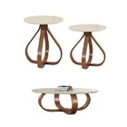 Conjunto 02 Mesas Alice E 01 Mesa Bella Off White Decoração