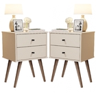 Conjunto 02 Mesas De Cabeceira 02 Gavetas Jb 1818 Pérola - Jb
