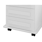 Conjunto 02 Mesas De Cabeceira 03 Gavetas Turim Branco - Rv M