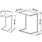 Conjunto 02 Mesas Laterais 27895 Linha Steel Quadra Artesano