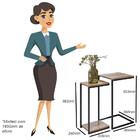 Conjunto 02 Mesas Laterais Estilo Industrial Class Demoliçao