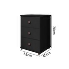 Conjunto 02mesa De Cabeceira Bond Com Gaveta Secreta Preto Po