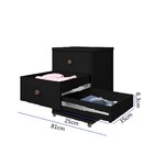 Conjunto 02mesa De Cabeceira Bond Com Gaveta Secreta Preto Po