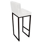 Conjunto 04 Banquetas Alta Lunna Assento Tecido Sintético Bra