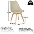 Conjunto 04 Cadeiras Eames Wood Leda Design - Nude