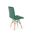 Conjunto 04 Cadeiras Eiffel Gomos Veludo Estofada Base Madeir