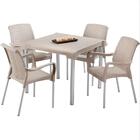 Conjunto 04 Cadeiras Plástica Com Braços Shia Rimax