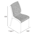 Conjunto 04 Cadeiras Sem Braços Shia Mocca Rimax