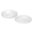Conjunto 04 Pratos Rasos Cristal De Chumbo Redondo Pearl Tran