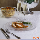 Conjunto 04 Pratos Rasos Cristal De Chumbo Redondo Pearl Tran