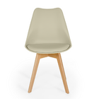 Conjunto 05 Cadeiras Eames Wood Leda Design - Nude