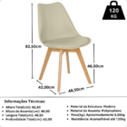 Conjunto 06 Cadeiras Eames Wood Leda Design - Nude