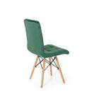 Conjunto 06 Cadeiras Eiffel Gomos Veludo Estofada Base Madeir