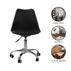 Conjunto 06 Cadeiras Office Base Cromada Giratória Saarinen O