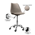 Conjunto 06 Cadeiras Office Base Cromada Giratória Saarinen O