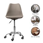 Conjunto 06 Cadeiras Office Base Cromada Giratória Saarinen O