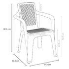 Conjunto 06 Cadeiras Plástica Braços Eterna Wengue Rimax