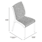 Conjunto 06 Cadeiras Plásticas Sem Braços Shia Marrom Rimax