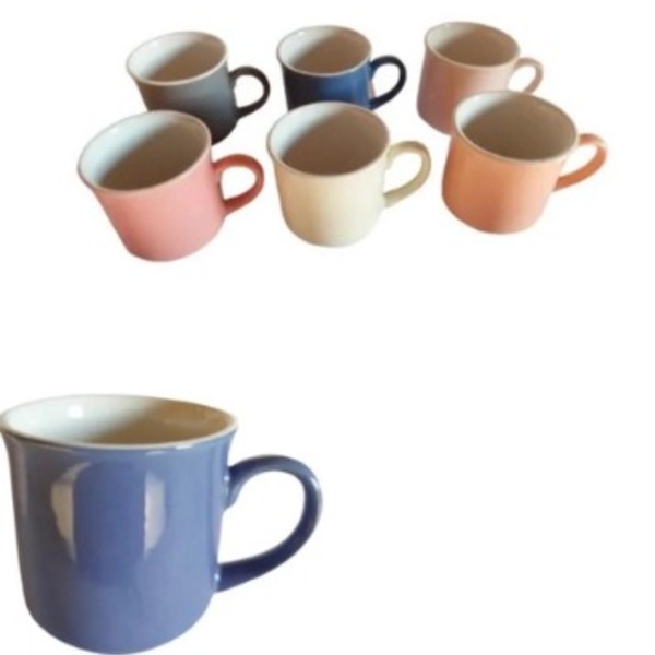 Conjunto 06 Canecas Xicaras Mini Bicolor White Mimo Style