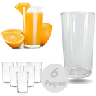 Conjunto 06 Copos Vidro Liso Capacidade 240 Ml Durabilidade E