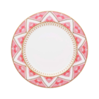 Conjunto 06 Pratos Rasos De Cerâmica 28cm Flamingo Macrame -