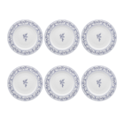 Conjunto 06 Pratos Sobremesa De Cerâmica 22cm Flamingo Ming -